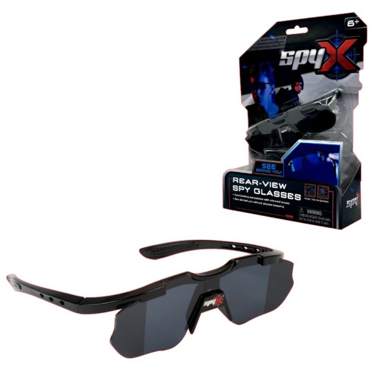 SpyX / Rear-View Spy Glasses - Cool Kid Sunglasses With Rear View Mirror Built-In. See What's Behind You! Promote Imaginative Role-Playing & Educational Exploration